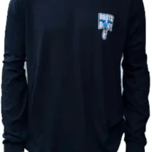 BLACK LONG SLEEVE BLUE/WHITE