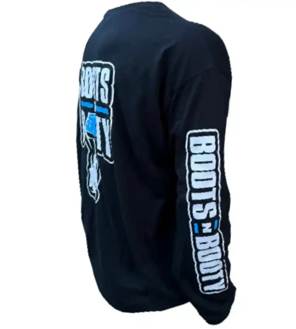 BLACK LONG SLEEVE BLUE/WHITE