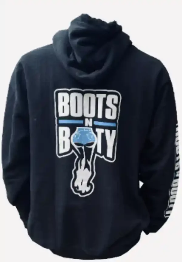 HOODIE BLACK WHITE/BLUE