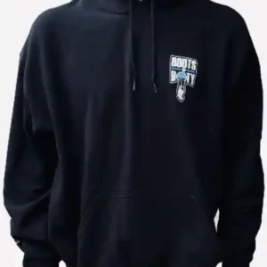 HOODIE BLACK WHITE/BLUE