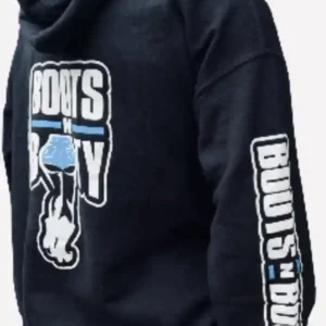 HOODIE BLACK WHITE/BLUE