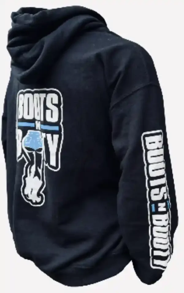 HOODIE BLACK WHITE/BLUE