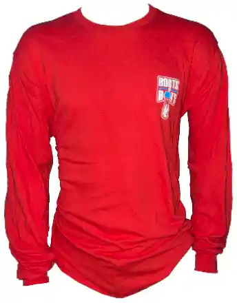 RED LONG SLEEVE WHITE/BLUE