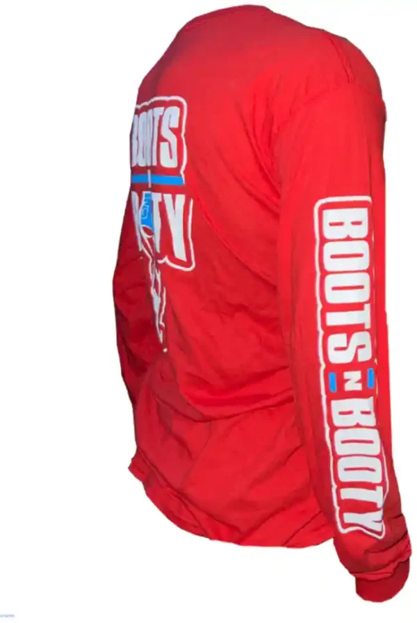 RED LONG SLEEVE WHITE/BLUE
