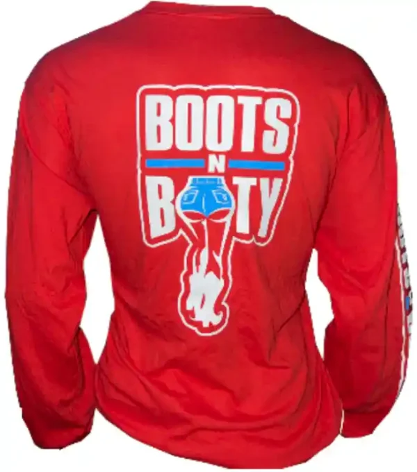 RED LONG SLEEVE WHITE/BLUE